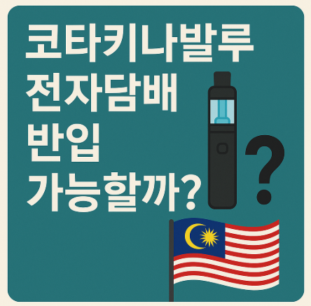 코타키나발루 전자담배 반입 가능할까? 말레이시아 입국 시 최신 규정 총정리