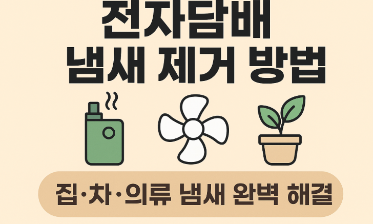 전자담배 냄새 제거 방법 | 집·차·의류 냄새 완벽 해결